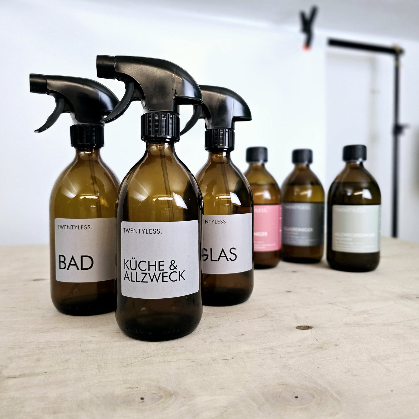 Reiniger Starter-Set Allzweck / Glas / Bad für 60 Reiniger Braun/Grau