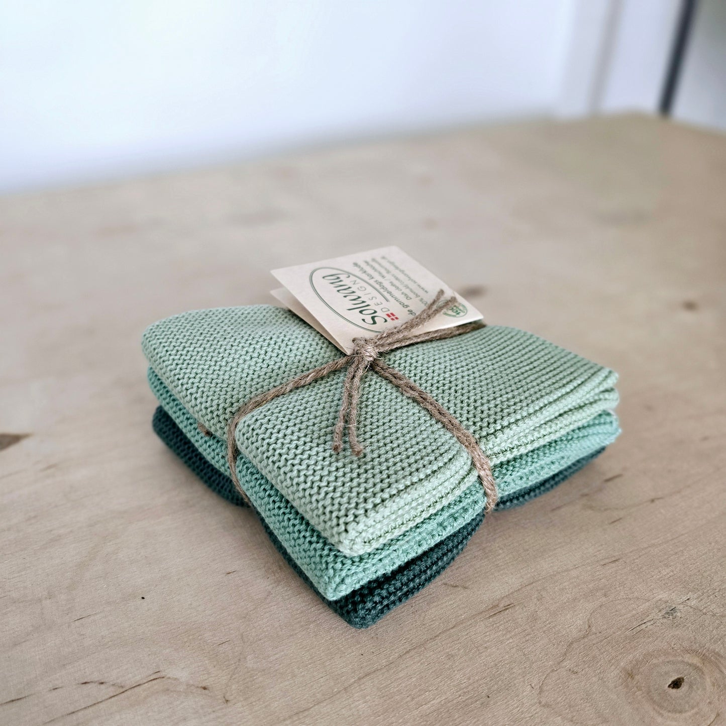 3er Set Wischtuch/Spültuch 25 x 25 cm GRÜN