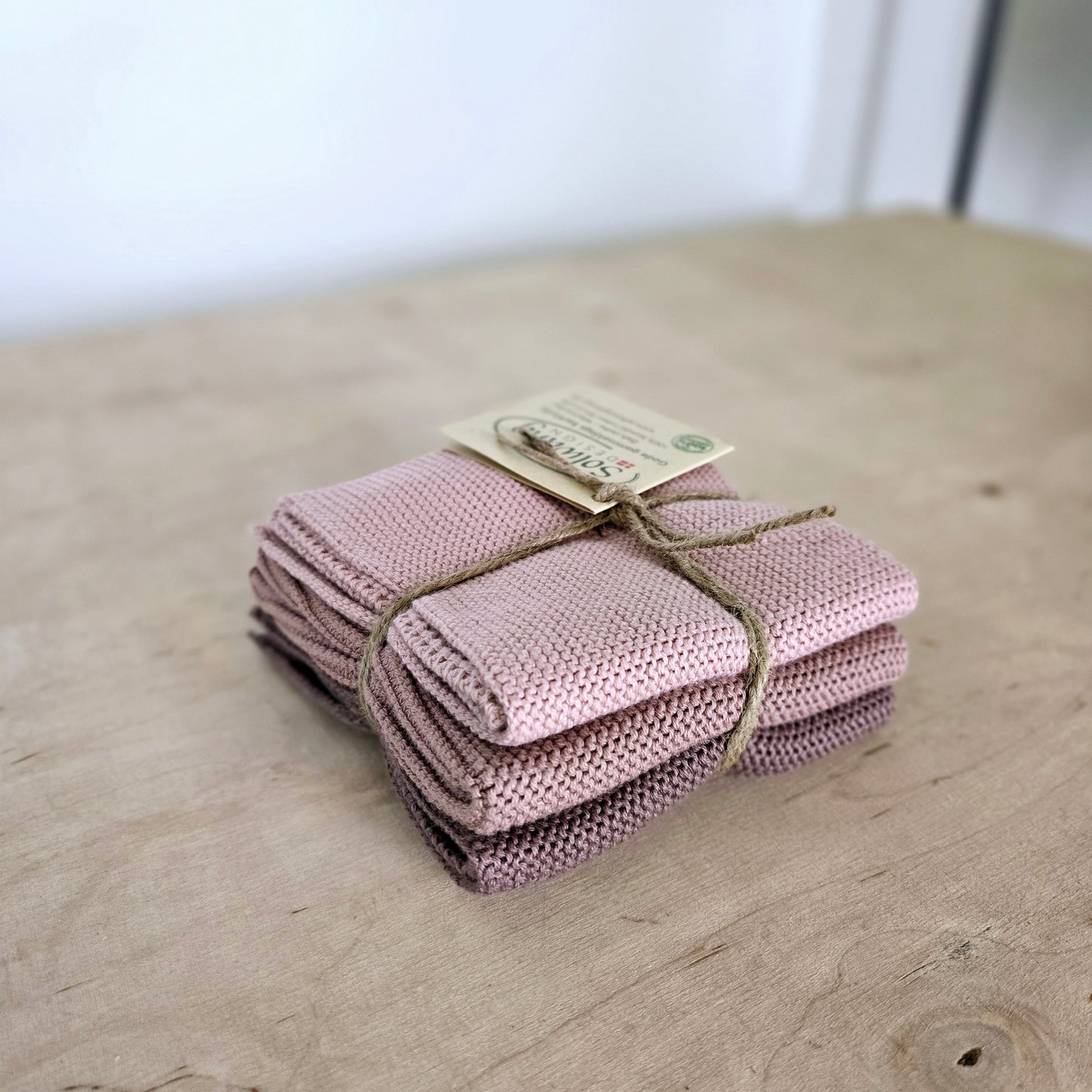 3er Set Wischtuch/Spültuch 25 x 25 cm ROSA