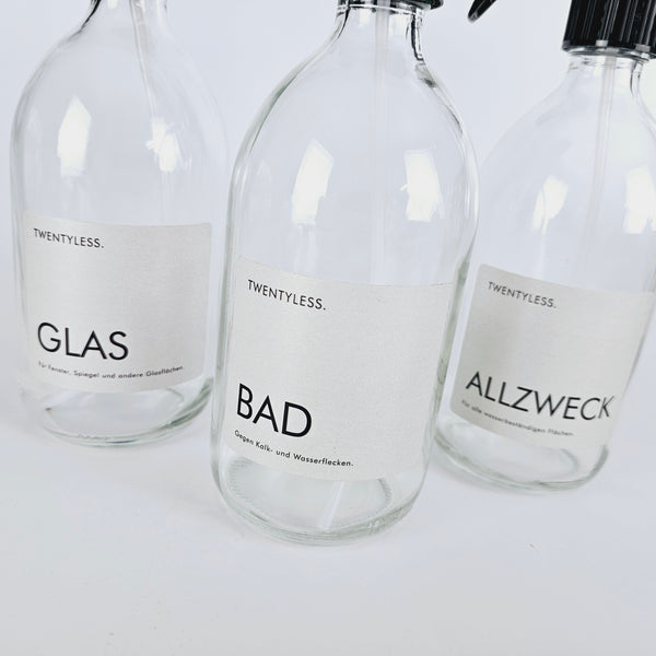 Etiketten für Sprühflaschen