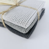 3er Set Wischtuch/Spültuch 25 x 25 cm GRAU