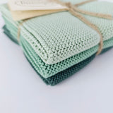 3er Set Wischtuch/Spültuch 25 x 25 cm GRÜN