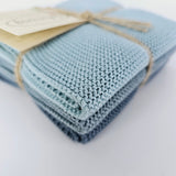 3er Set Wischtuch/Spültuch 25 x 25 cm BLAU